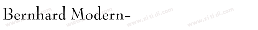 Bernhard Modern字体转换